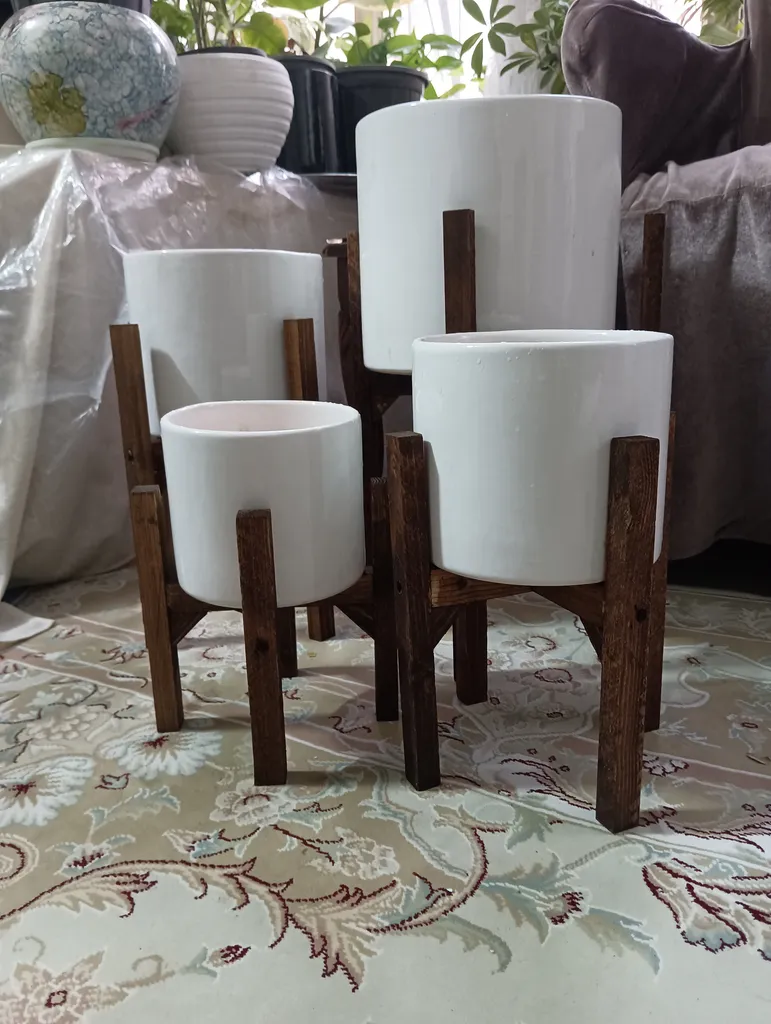 استند گلدان مدل باغ مجموعه 4 عددی