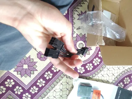 کابل برق کارت گرافیک 8 پین به دو 6 پین مدل CA140 طول 0.1متر