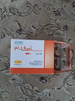 کپسول روغن ماهی 1000 امگا 3 کارن بسته 50 عددی