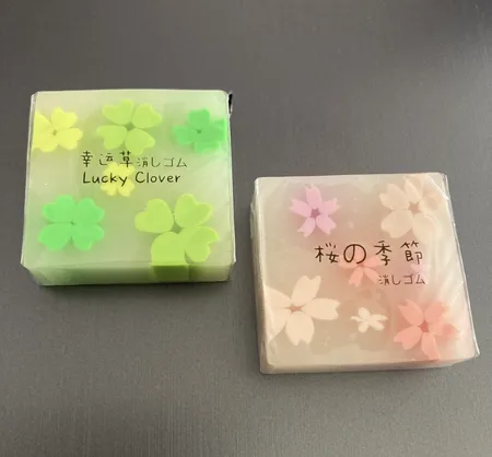 پاک کن مدل مغزدار ژله ای شکوفه بسته 2 عددی