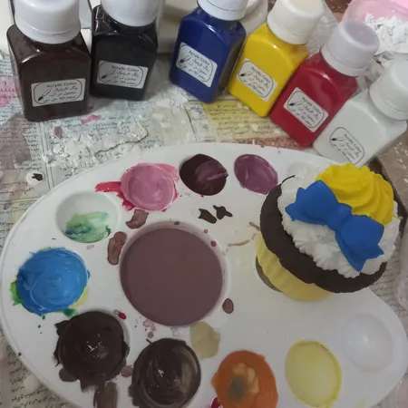 رنگ اکریلیک کد 4 حجم ۶۰ میلی لیتر بسته ۴ عددی