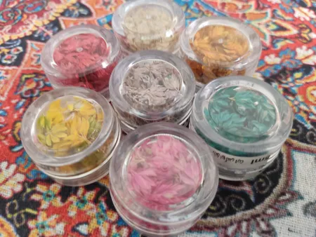 گل خشک چلیپا مدل رزین اپوکسی بسته 7 عددی