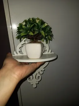 شلف دیواری مدل لوزی کد 09030035 سایز متوسط