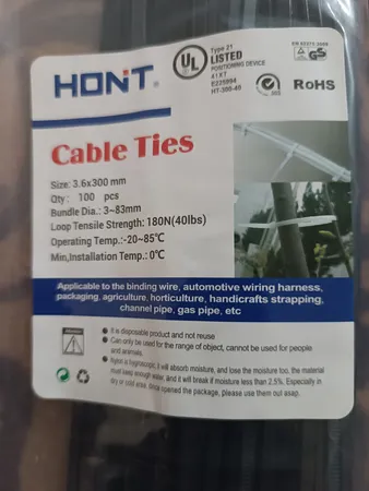 بست کمربندی هونت مدل HT-3.6X300 بسته 100 عددی