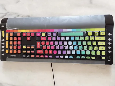 برچسب کیبورد طرح پالت کد 1 با حروف فارسی