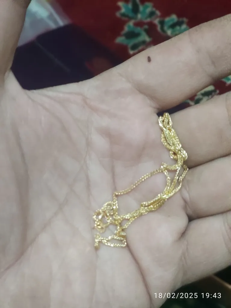 زنجیر طلا 18 عیار زنانه طلای مستجابی مدل میرو  کد Zb45