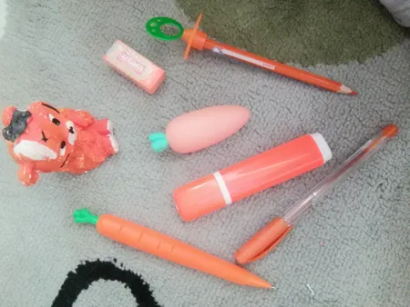 ماژیک علامت گذار مدل پاستلی طرح هویج بسته 6 عددی