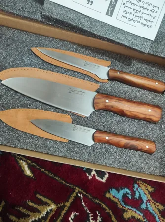 ست چاقو آشپزخانه 3 پارچه الماس زنجان مدل 05