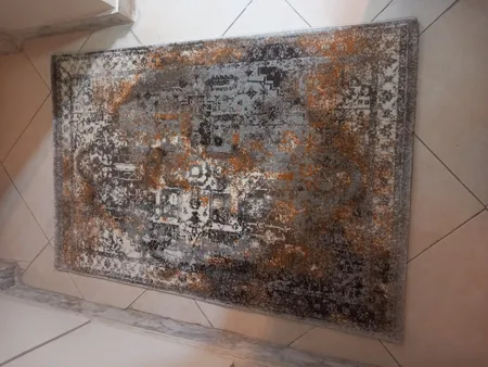 فرش ماشینی ساوین کد 4116 زمینه نقره ای