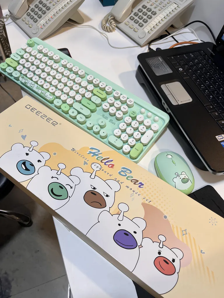 کیبورد و ماوس بی سیم گیزر مدل Hello Bear