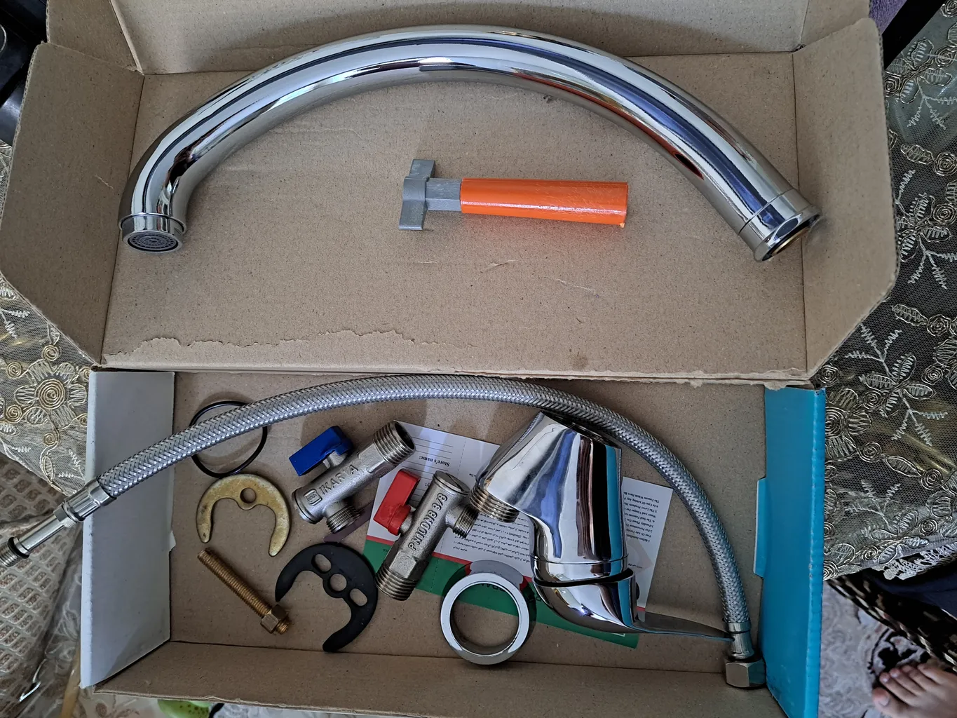 شیر آشپزخانه زدوار مدل مونیکا به همراه شیر پیسوار مجموعه 3 عددی