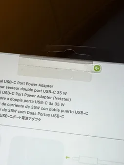 شارژر دیواری 35 وات اپل مدل Dual USB-C Port