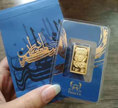 شمش طلای 24 عیار پرنیا مدل نقش برجسته کارت فرکانسی
