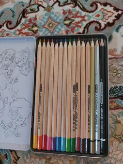 مداد رنگی 12 +3  رنگ آریا مدل 3021