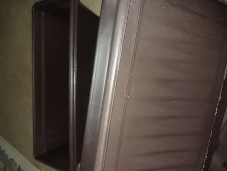 گلدان مدل پلاستیکی مستطیلی کد Sh36-3 مجموعه 3 عددی