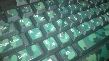 برچسب حروف فارسی کیبورد طرح ارتشی کد 101