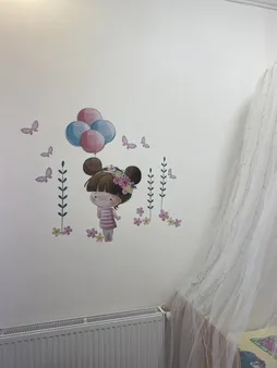 استیکر دیواری کودک راتیانا مدل happy_girl