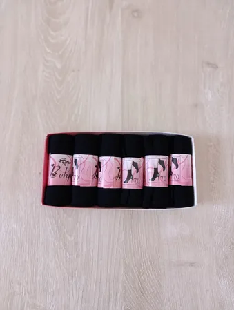 جوراب ساق کوتاه زنانه مدل شیشه ای ضخیم 70 بسته 6 عددی