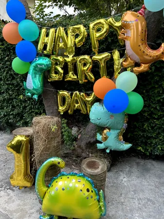 بادکنک فویلی جینسین مدل دایناسور گیاه خوار کد 7190