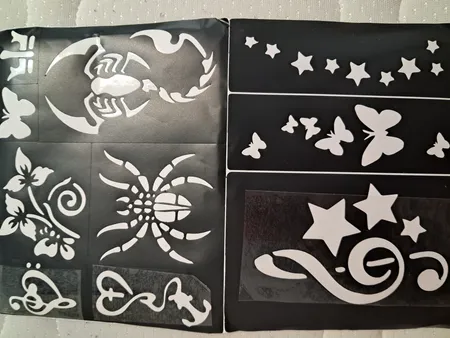 شابلون طراحی تتو موقت با حنا مدل NA067 مجموعه 2 عددی