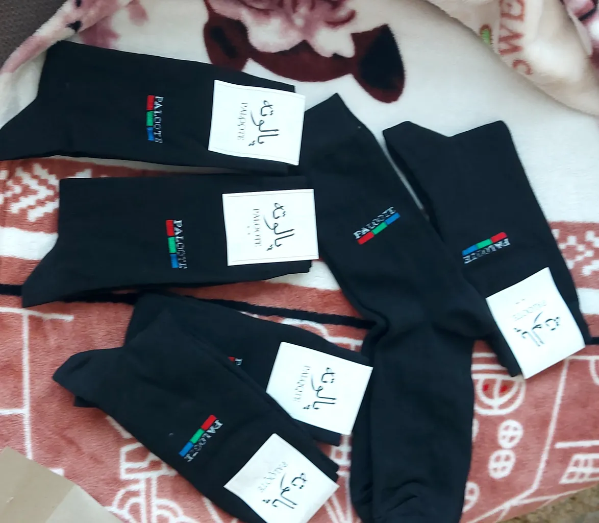 جوراب ساق بلند مردانه پالوته مدل PM-WIN-BLK-6666