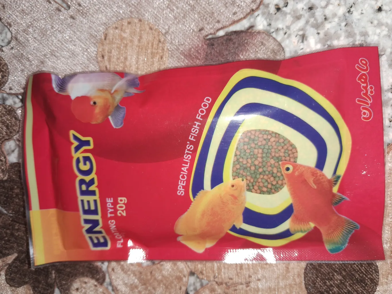 غذای خشک ماهی انرژی مدل مینی گرانول 20 گرم