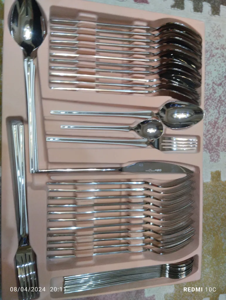 سرویس قاشق و چنگال 149 پارچه جی فی نی مدل  G03 لاکچری