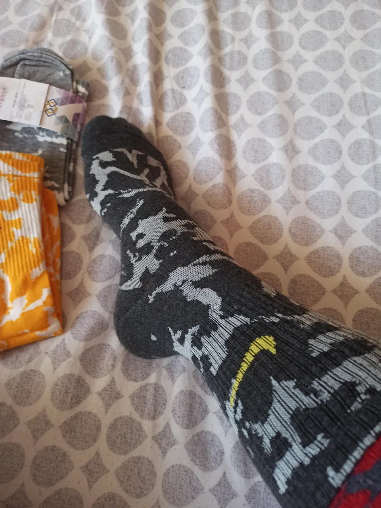 جوراب ساق بلند زنانه تن پوش هنگامه مدل آبرنگی مجموعه 10 عددی