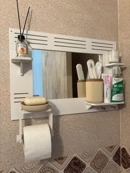 ست سرویس بهداشتی پنج پارچه کنتراست مدل روما 7900 طرح چوب