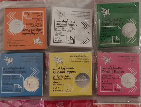 کاغذ اوریگامی کد 132 مجموعه 6 عددی