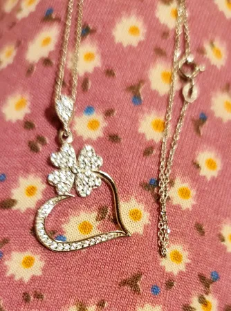 گردنبند نقره زنانه مدل طرح قلب  AVN_M107