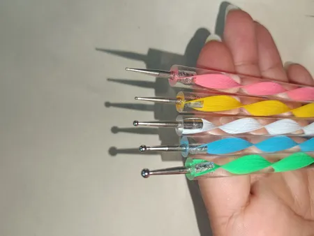 قلم طراحی ناخن مدل داتینگ کد T01 بسته 5 عددی