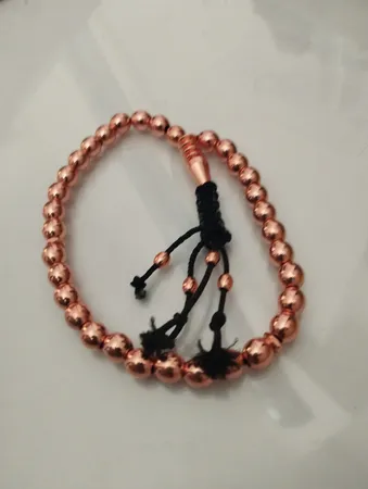 تسبیح مدل مسی دانه درشت 33 تایی 8 میلی