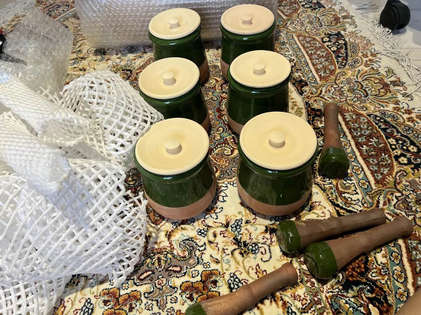 ظرف دیزی سفالی مدل یک نفره بسته 6 عددی