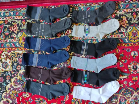 جوراب مردانه لنتر مدل Golpa-12 مجموعه 12 عددی
