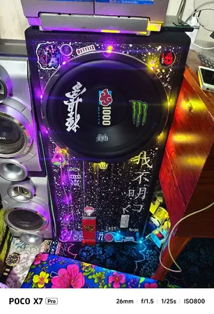 باکس ساب ووفر خودرو ام تی ایکس مدل 80L طرح سرامیکی مناسب برای ساب 12 اینچ