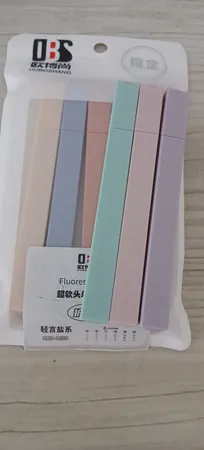 ماژیک علامت گذار مدل پاستلی مکعبی کد QJ-0924A بسته 6 عددی