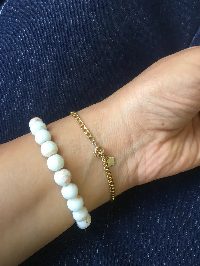 دستبند زنجیری طلا 18 عیار زنانه الی گالری مدل کارتیه 80