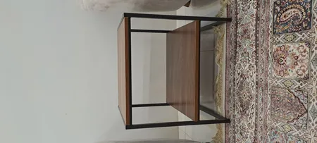 میز عسلی دیزم مدل SI_Q100_50_BRN