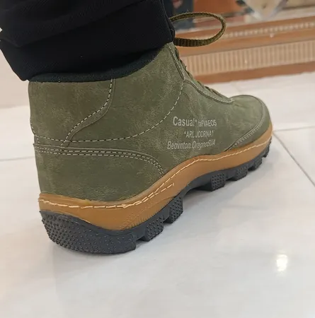 نیم بوت مردانه مدل 209008623 کوهستان طرح کلوین رنگ سبز تیره