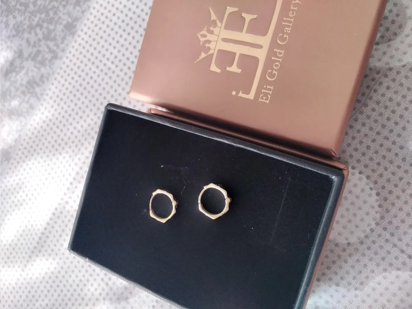 گوشواره گلیپسی طلا 18 عیار زنانه الی گالری مدل اوریگامی