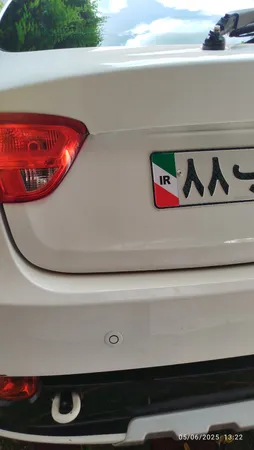 برچسب پلاک خودرو مستر راد طرح پرچم ایران مدل 1221بسته دوعددی