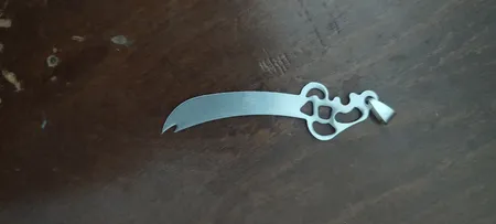 آویز گردنبند مردانه مدل شمشیر ذوالفقار کد P33