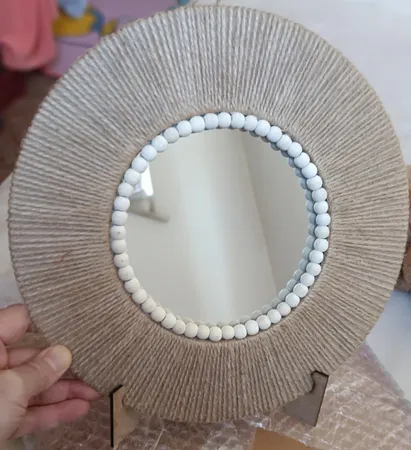 آینه مدل مکرومه و مهره