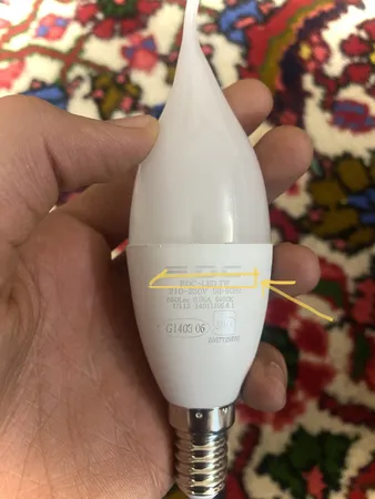 لامپ اس ام دی 7 وات ای دی سی مدل شمعی اشکی  پایه E14 بسته 10 عددی