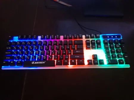 کیبورد گیمینگ جرتک مدل K358، سوئیچ ممبران، Full-Size، نورپردازی بک لایت