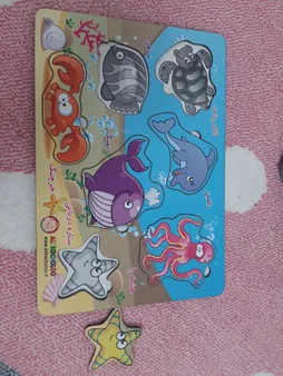 پازل چوبی 7 تکه آکو مدل Aquatic