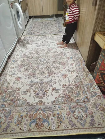 رو فرشی نادر بافت یزد کد D-250