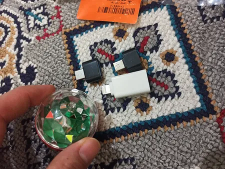 رقص نور مدل اسمال مجیک بال LED به همراه تبدیل OTG مجموعه 4 عددی