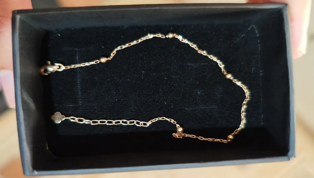 دستبند زنجیری طلا 18 عیار زنانه ماوی گالری مدل گوی 5